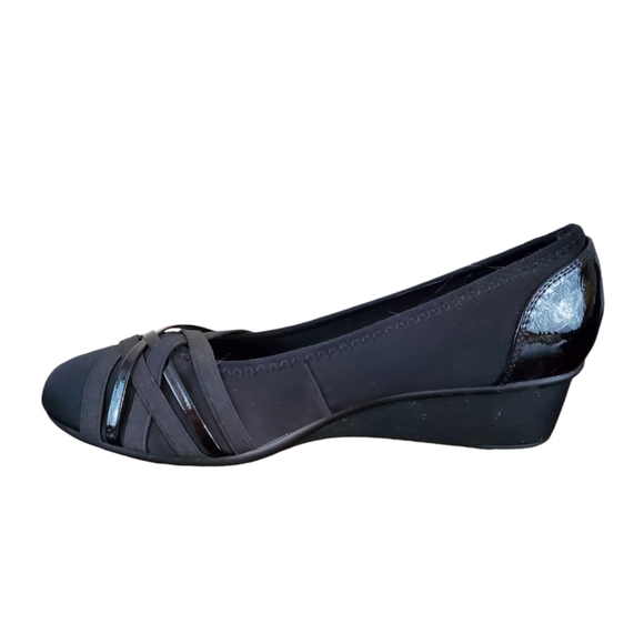 Croft & Barrow Women's Landscape Slip On Ballet Wedge Shoes Black Size 9 1/2 Med - Picture 7 of 13